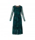 DRESS SONIA GREEN LEOPARD