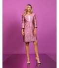 Paltonul Bergamo Pink Elegant Coat II