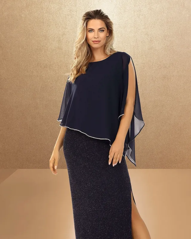 KLEID LATIFA MARINEBLAU
