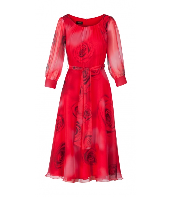 Sara Red Rose Dress