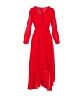 Эльза Красное макси-платье с разрезом
