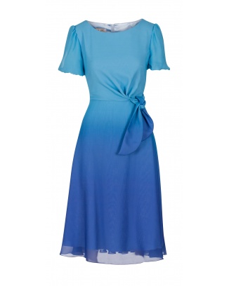 Empoli Turquoise Flared Dress