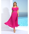 Элегантное воздушное платье Milo цвета фуксии