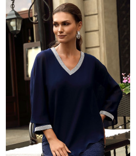 Giselle Rochie albastru marin cu palton