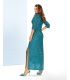 Sabine Turquoise Sequin Maxi Dress
