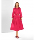 Jovita Red Long-Sleeved Midi Dress