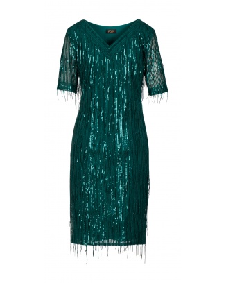 Maya Zelené flitrové šaty