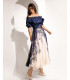 Sejla Navy Blue Spanish Dress