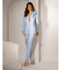 Isabelle Blue Women's Suit with Rose