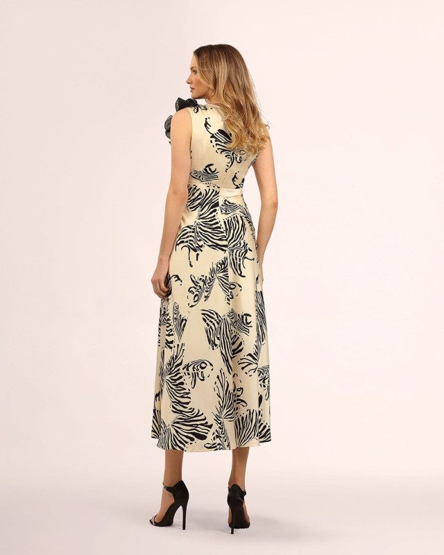 Emma Ecru Elegancka Sukienka Maxi Na Lato