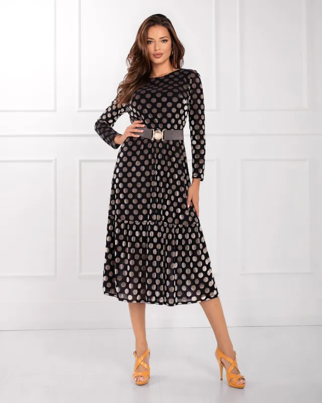 Paloma Elegancka Sukienka w Grochy