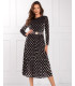Palona Elegancka Sukienka w Grochy