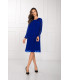 Frida Cornflower Elegant Pleated Flower Dress