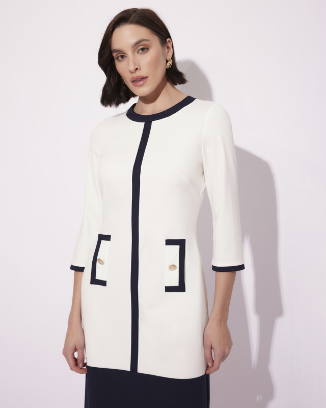 Kiki Ecru Elegancka Sukienka Koktajlowa