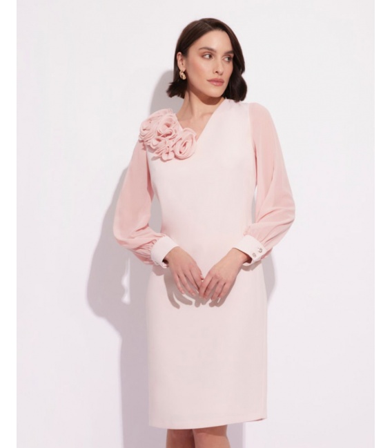 Amore Sukienka w Kolorze Pudrowego Różu