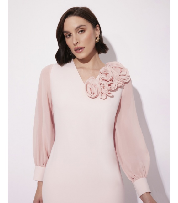Amore Sukienka w Kolorze Pudrowego Różu