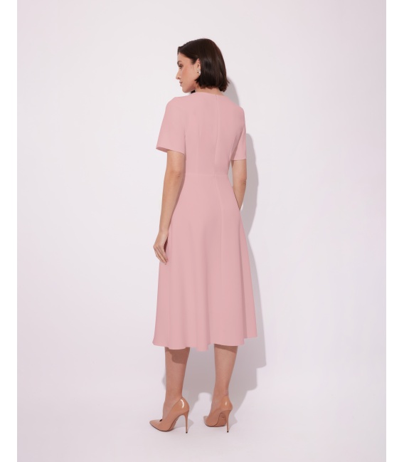 Zara Róż Wizytowa Sukienka Midi