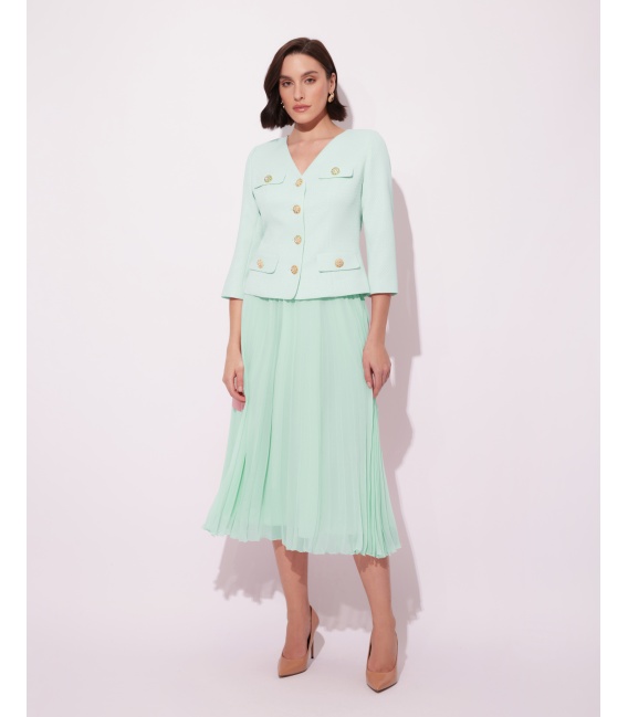 Fleur Miętowy Elegancki Komplet Dwuczęściowy