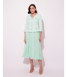 Fleur Miętowy Elegancki Komplet Dwuczęściowy