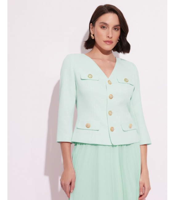 Fleur Miętowy Elegancki Komplet Dwuczęściowy