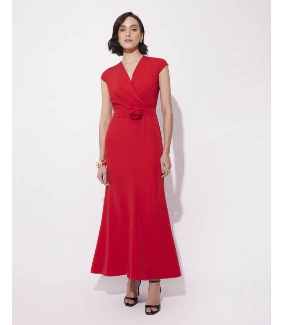 Telimena Czerwona Długa Sukienka Wieczorowa