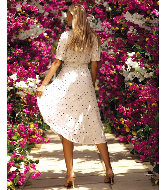 Diva II Elegancka Sukienka w Grochy