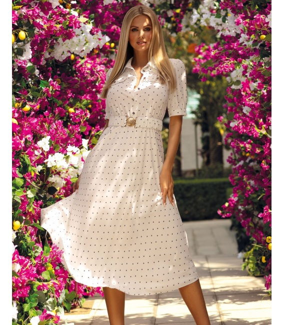 Diva II Elegancka Sukienka w Grochy