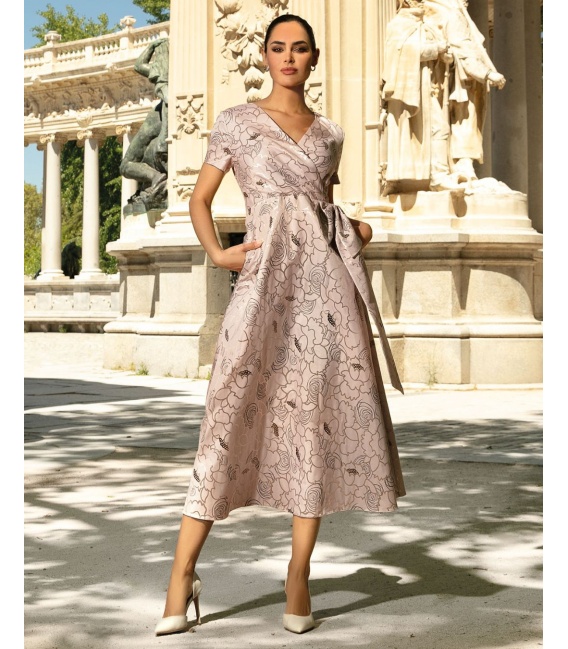 Amadora Róż Wieczorowa Sukienka