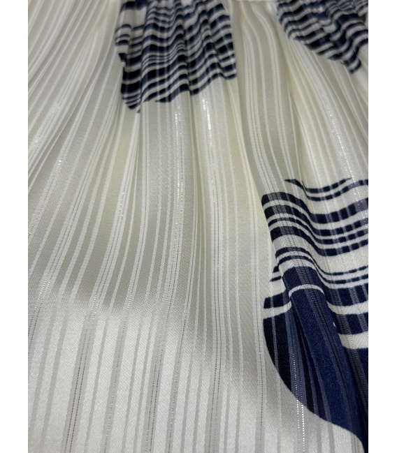 Sara Ecru Kołą Zwiewna Elegancka Sukienka Midi