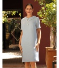 Rim Blue Knee-length Dress
