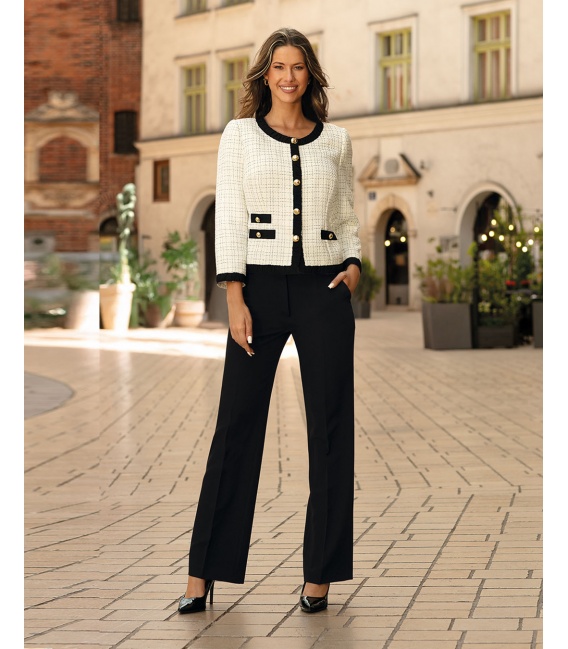 Quinn Ecru Komplet Damski z Żakietem