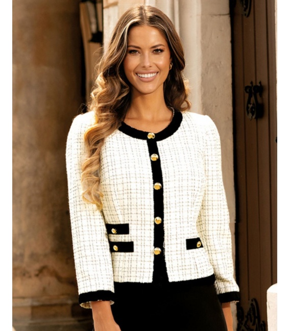 Quinn Ecru Komplet Damski z Żakietem