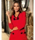 Mindy Czerwona Sukienka Wizytowa