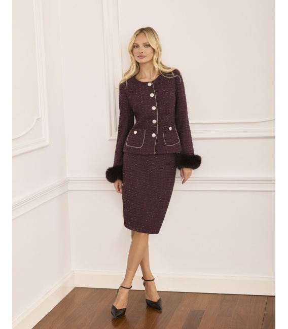 Amalfi Bordowa Garsonka Damska