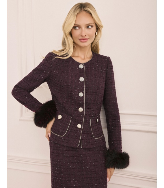 Amalfi Bordowa Garsonka Damska