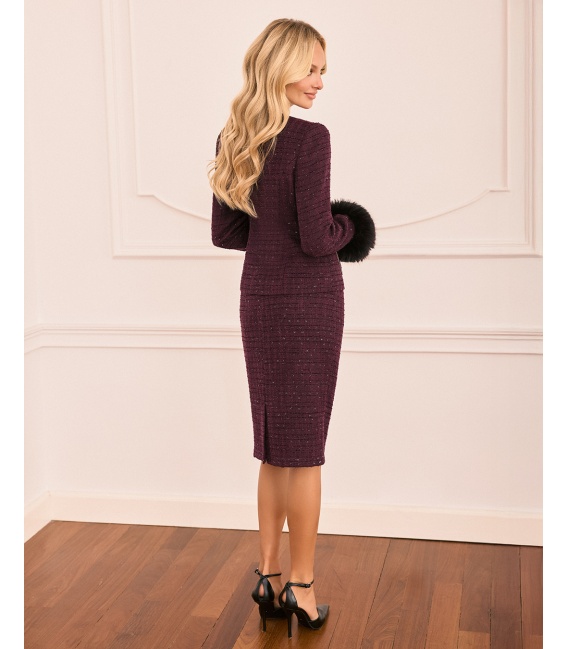 Amalfi Bordowa Garsonka Damska