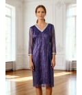 Venoly Purple Shimmering Evening Dress