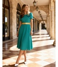 Livia Turquoise Midi Dress