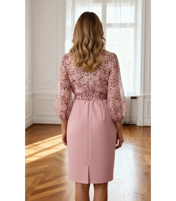 Asti Bianco Dopasowana Sukienka Do Kolan