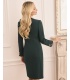 Beth Zieleń Elegancka Sukienka o Kroju Marynarki