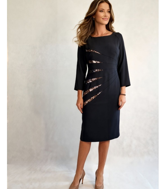 Soleil Czarna Sokienka o Dopasowanym Kroju