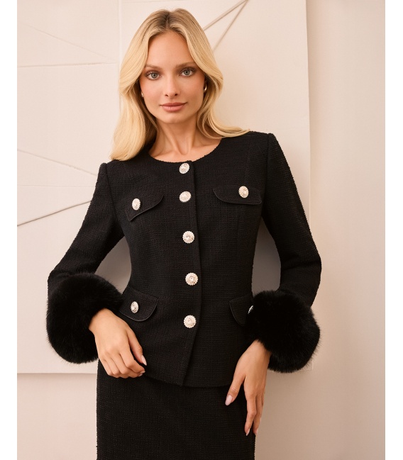 Harper Czarna Garsonka ze Spódnicą Midi