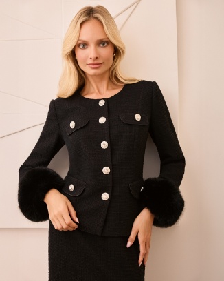 Harper Czarna Garsonka ze Spódnicą Midi