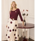 Gloria Maroon Midi Dress