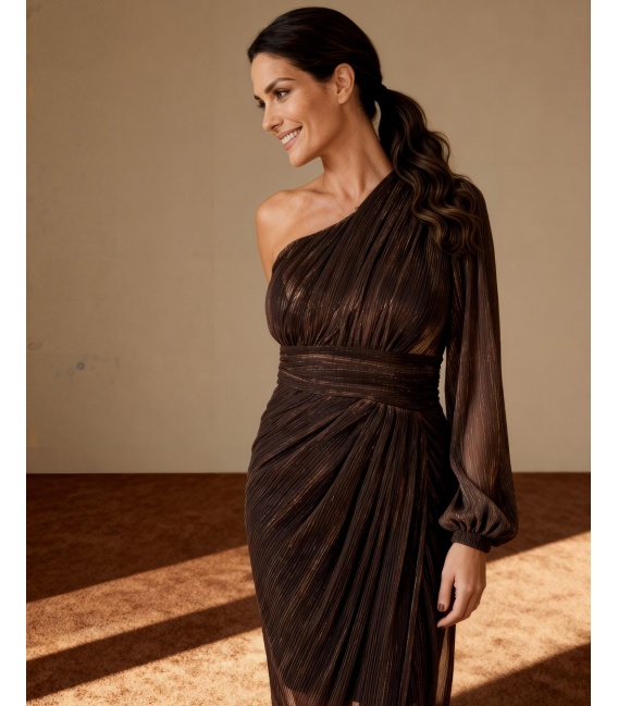 Milena Błyszcząca Wieczorowa Sukienka