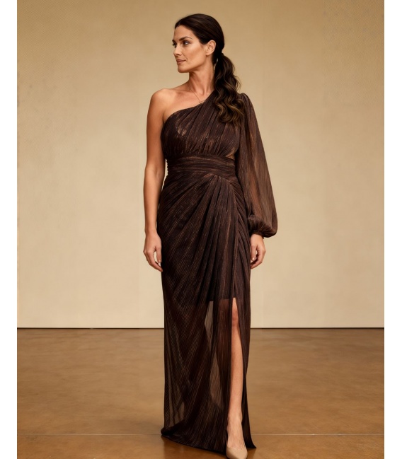 Milena Błyszcząca Wieczorowa Sukienka