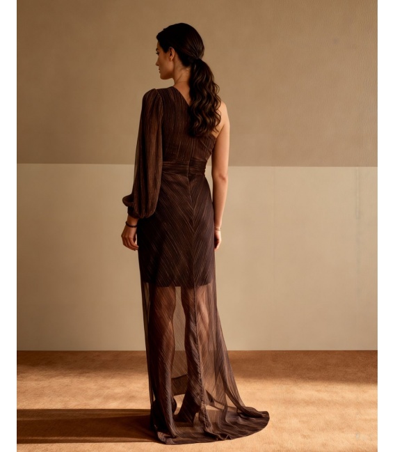 Milena Błyszcząca Wieczorowa Sukienka