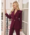 Daniel Maroon Elegant Women's Suit