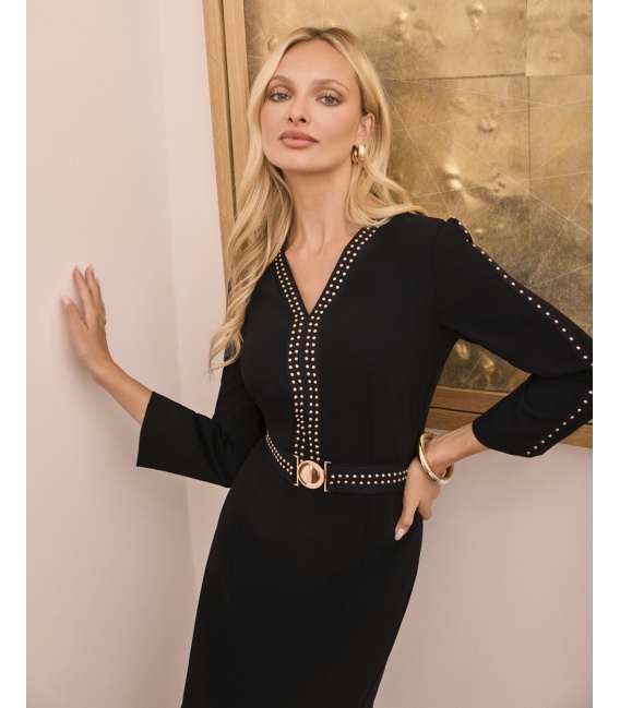 Kira II Czarna Sukienka Wizytowa