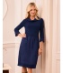 Miranda Granatowa Klasyczna Sukienka Na Co Dzień